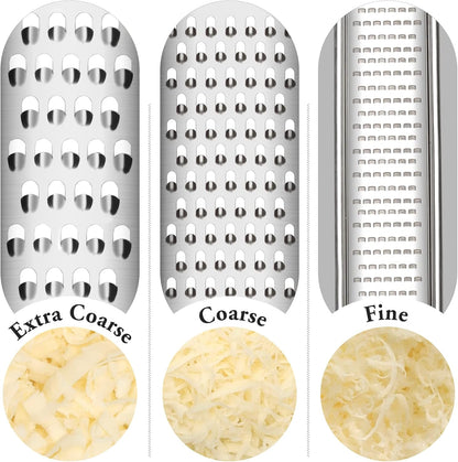 Cambom Lemon & Citrus Zester, Cheese Graters with Stainless Steel Sharp Blade for Parmesan Cheese, Ginger, Garlic, Nutmeg, Chocolate, Vegetables, Fruits, Dishwasher Safe Shredder Fine Blade