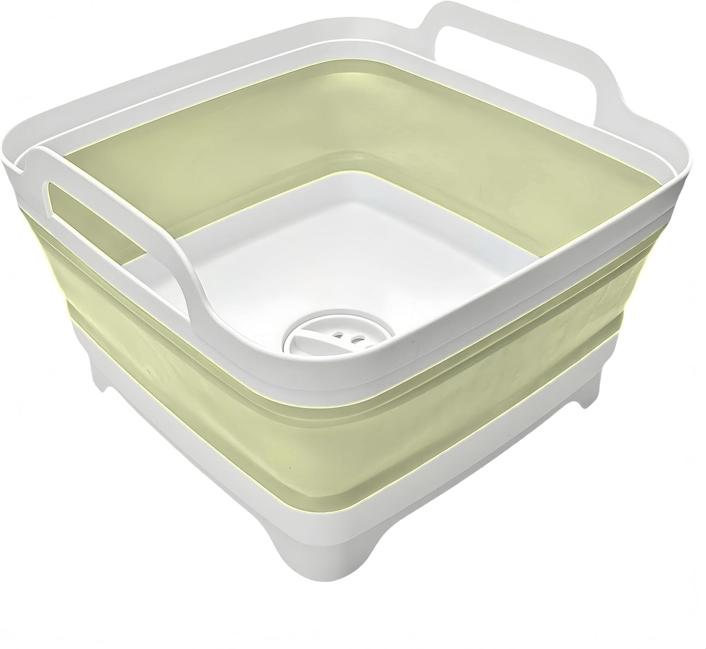 MontNorth Collapsible Wash Basin 9L, Foldable Dish Tub with Drain Plug, Portable Collapsible Dish Basin, Camping Sink for Washing Dishes, Laundry & Kitchen Use,Gray