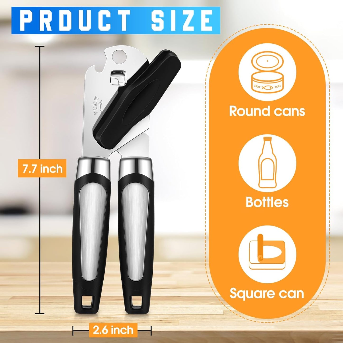 Gisafai 20 Pcs Manual Can Opener Bulk with Sharp Blade Smooth Edge Multifunctional Kitchen Gadget Handheld Openers Large Handheld Knob Can and Bottle Animals for Dorm Kitchen Essentials Gifts