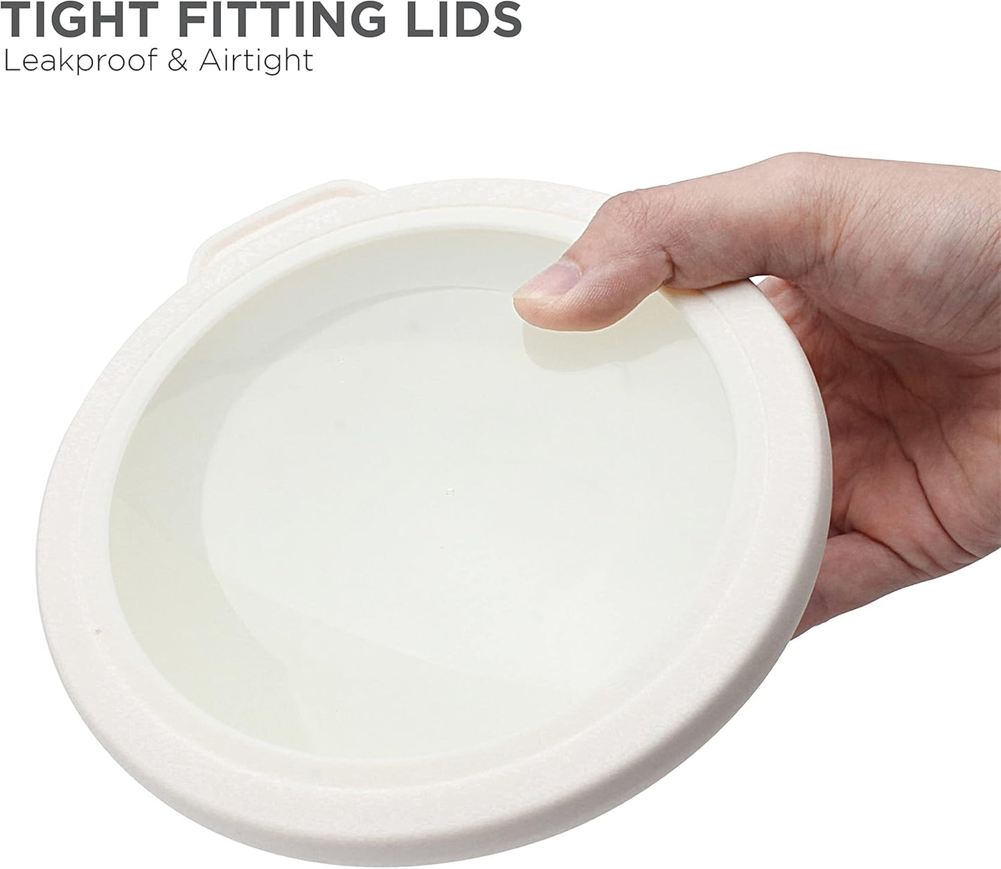 Rae Dunn Mixing Bowls with Lids - 10 Piece Plastic Nesting Bowls Set includes 5 Prep Bowls and 5 Lids (Sage)