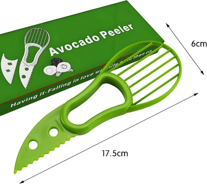 Avocado Slicer Tool 3 in 1, Avocado Pit Remover Kitchen Gadgets, Avocado Corer Tool, Fruit & Avocado Peeler Tools (Sky Blue)