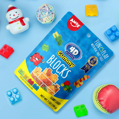 AMOS Peelerz Peelable Gummy Candy Variety Pack, Mango White Peach Banana Green Apple Passion Fruit Lychee, Soft Chewy Fruit Snack, Pack of 6