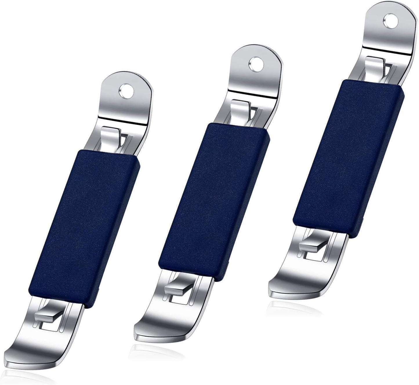 3 Pieces Magnetic Bottle Openers Can Opener Classic Beer Opener Stainless Steel Small Bottle Opener Can Tapper with Magnet for Camping and Traveling HANCELANT (Black Blue Fuchsia)
