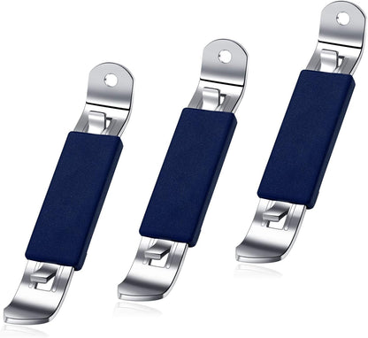 3 Pieces Magnetic Bottle Openers Can Opener Classic Beer Opener Stainless Steel Small Bottle Opener Can Tapper with Magnet for Camping and Traveling HANCELANT (Black Blue Fuchsia)