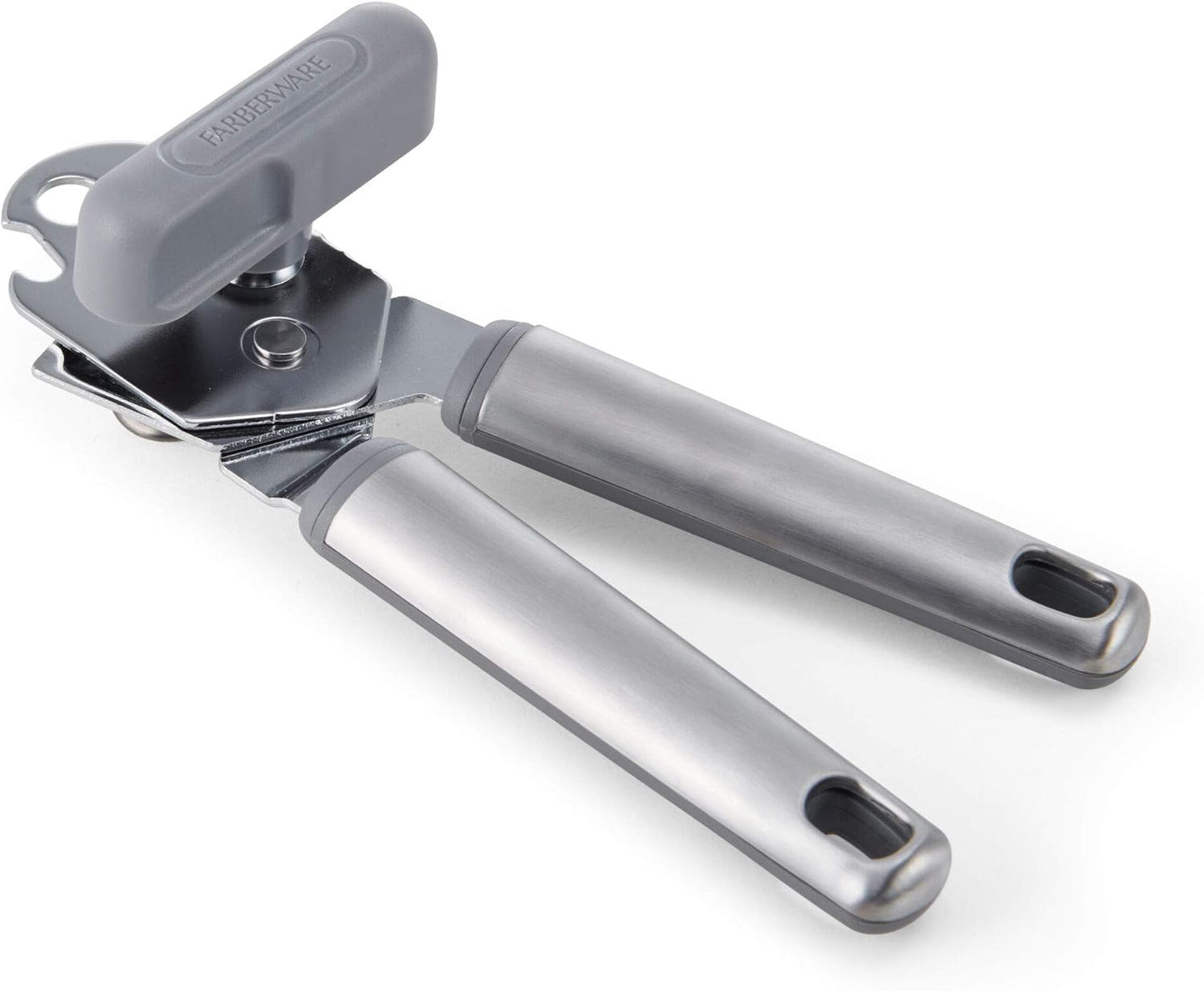 Farberware Professional Stainless Steel Soft Can Opener, 7.36-Inch, Gray