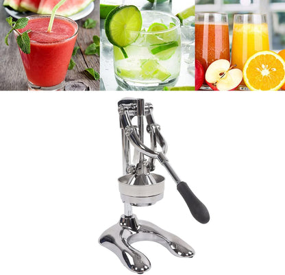 Nutripress Manual Juicer Stainless Steel Large Orange Squeezer Manual Press Juicer Separate Design Hand Pressed Juicer Fruit Squeezer With U Shaped Base Manual