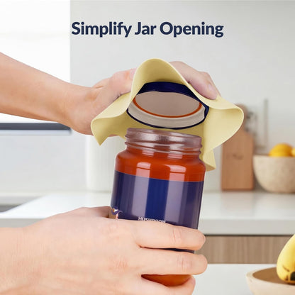 NIHOME Silicone Jar Opener – 6 Inch Large Anti-Slip Grip Pads, Premium 100% Food-Grade Silicone, Stylish Designer Colors, Multi-Purpose Heat-Resistant Mat & Coaster, Set of 4