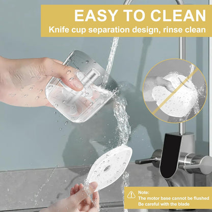 450ML (1.8 Cup) Electric Garlic Chopper, Mini Portable Food Processor, Garlic Grinder Masher for Onion, Ginger, Chili, Fruit, Vegetable, Meat