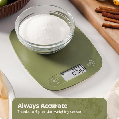 Greater Goods Food Scale – Digital Kitchen Scale, 1g Precision, Easy-Tare & Quick Conversion, Slim Compact Design, Durable & Portable | Ideal for Cooking, Baking & Meal Prep