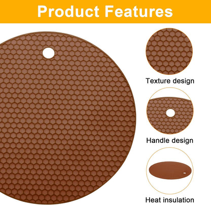 uxcell 3pcs Silicone Jar Opener Pads, 17.5cm/7" Texture Can Opener Multipurpose Round Bottle Lid Opener Non-Slip Coasters for Weak Hands Seniors Children, Orange, Blue, Gray
