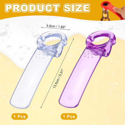 uxcell 2 Pcs Jar Key Lid Opener, Plastic Jar Lid Opener Easy Grip Multifunctional Durable Can Open Tool for Elderly Seniors Women Weak Hands Easy-use by Anyone, Orange/Sky Blue