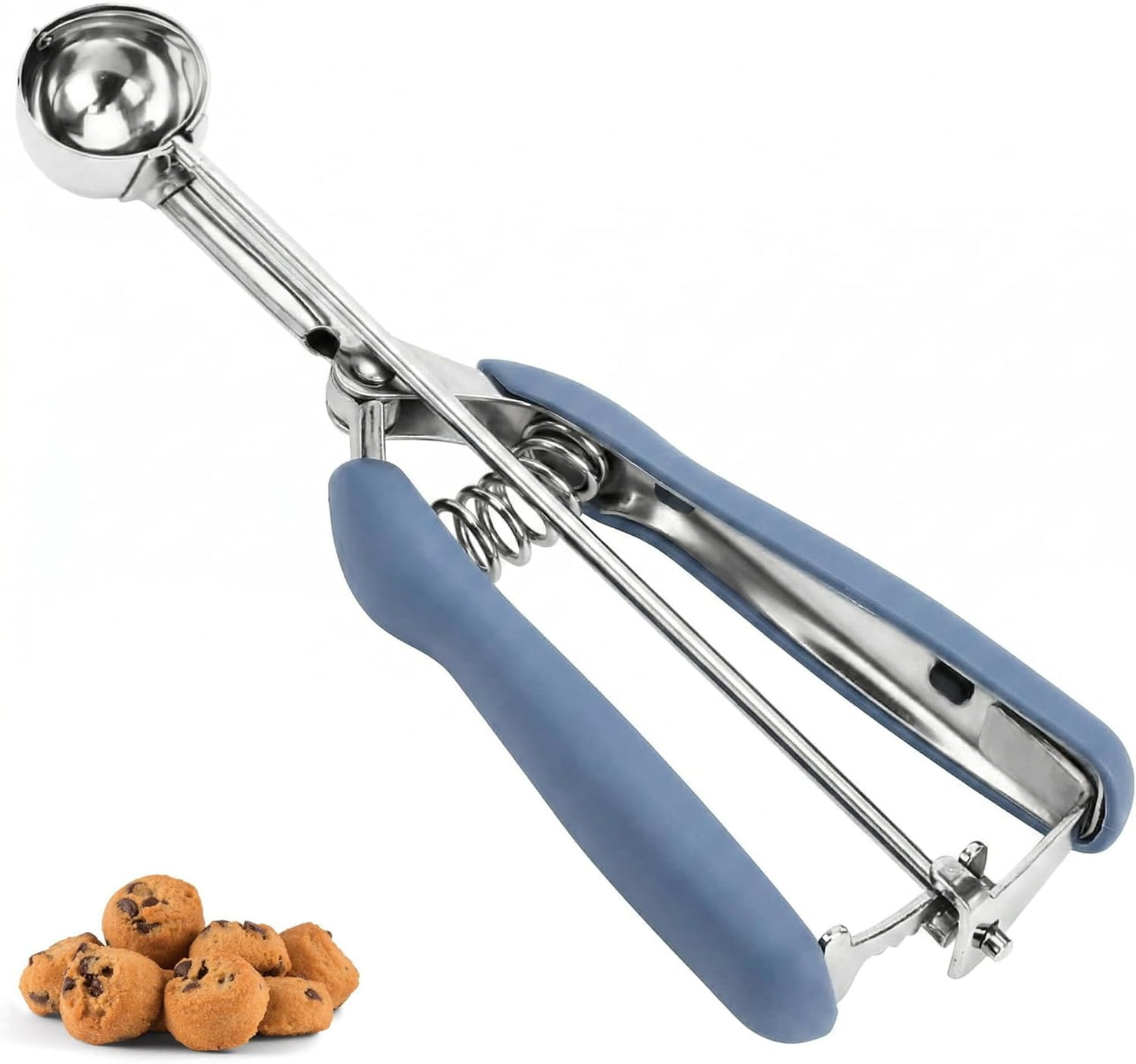 Cookie Scoop, Ice Cream Scoop, 1Tbsp/15 ml/0.5oz Cookie Scoops for Baking, 18/8 Stainless Steel Cookie Scooper for Baking, Ice Cream Scooper with Trigger Release, Cookie Dough Scoop with Non-slip Grip