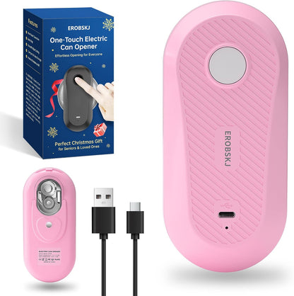 Electric Can Opener, Rechargeable Can Openers for Seniors & Arthritis, One-Touch Automatic Can Opener, Hands-Free, Smooth Edge, Compact, Kitchen Gadgets