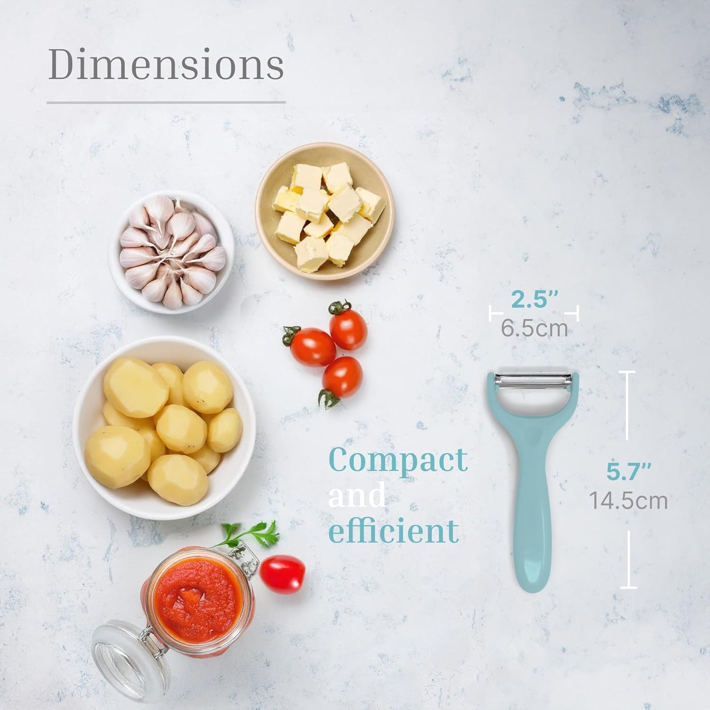 Swivel Vegetable Peeler with Built-in Eye Remover – Stainless Steel Blade with Comfortable Handle, Fruit and Vegetable Slicer, Potato and Carrot Cutter – Kitchen Tools & Accessories – Blue