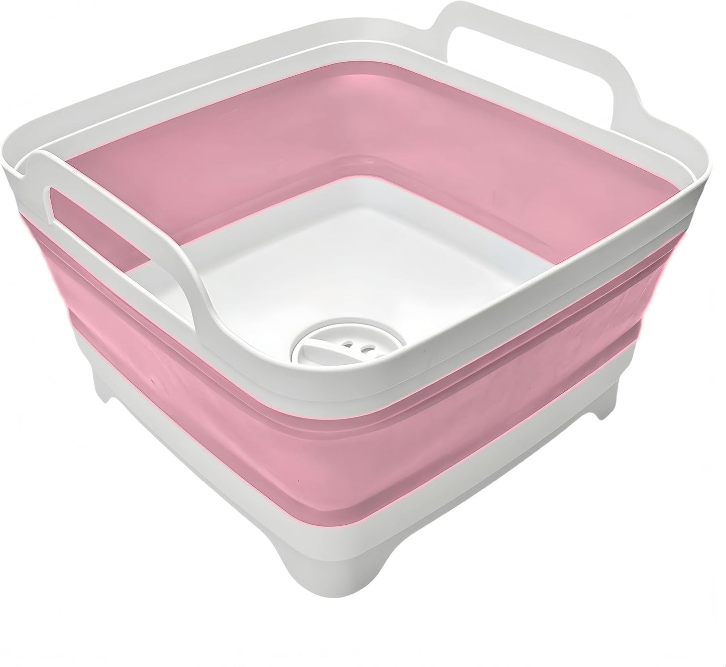 MontNorth Collapsible Wash Basin 9L, Foldable Dish Tub with Drain Plug, Portable Collapsible Dish Basin, Camping Sink for Washing Dishes, Laundry & Kitchen Use,Gray