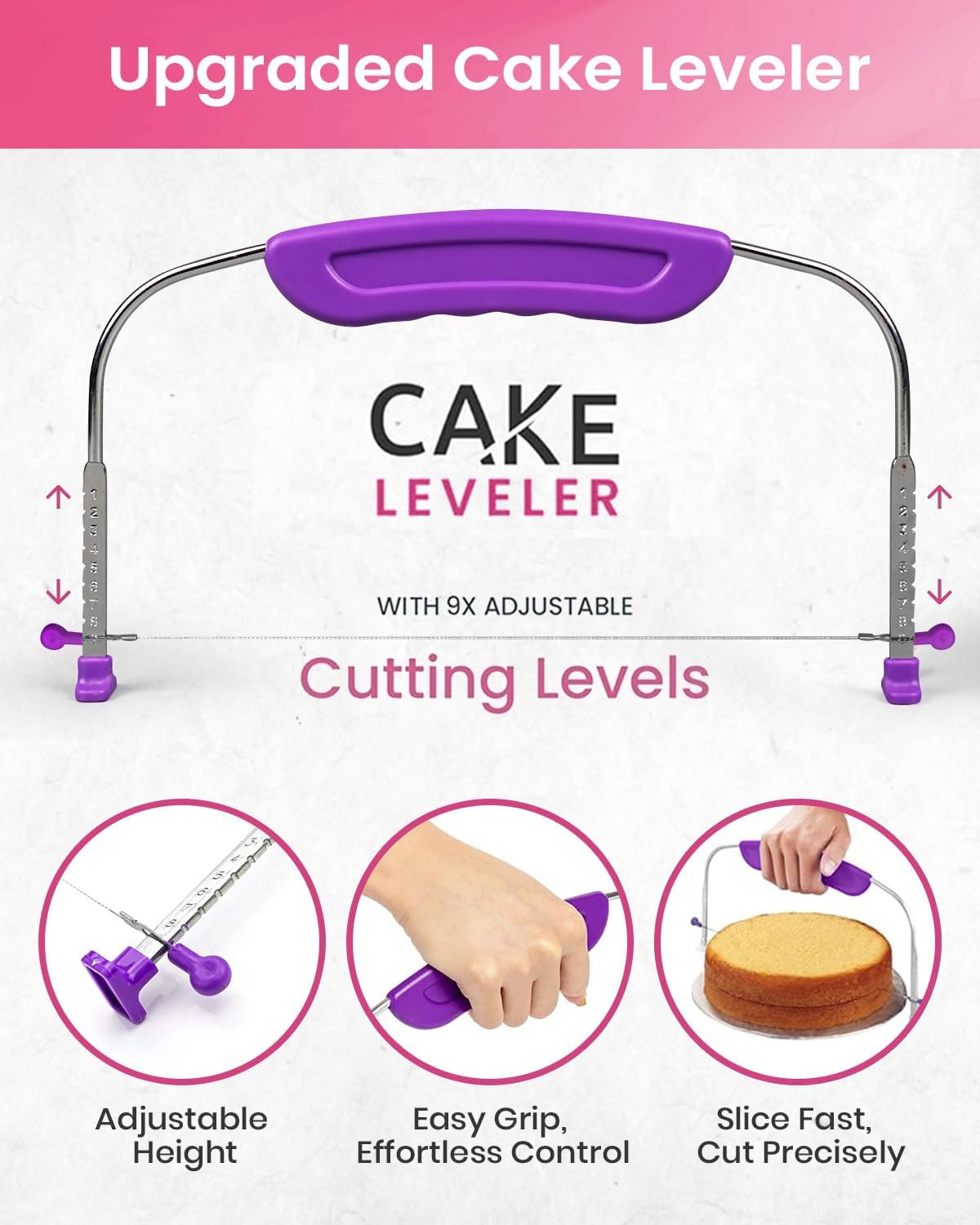 RFAQK 90PCs Cake Decorating Kit with Leveler, Baking Supplies Gift Includes Cake Stand Turntable, 24 Numbered Icing Tips, 55+1 Piping Bags, 2 Frosting Spatulas, 3 Scrappers, Video Course & Booklet