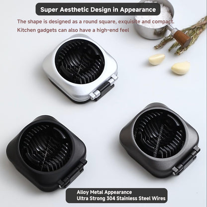 Double Cutter Egg Slicer for Hard Boiled Eggs, Heavy Duty Metal Stainless Steel Aluminum Alloy Egg Cutter for Egg Strawberry Mushroom Hot Dog Soft Fruit Kitchen Tool (Black)