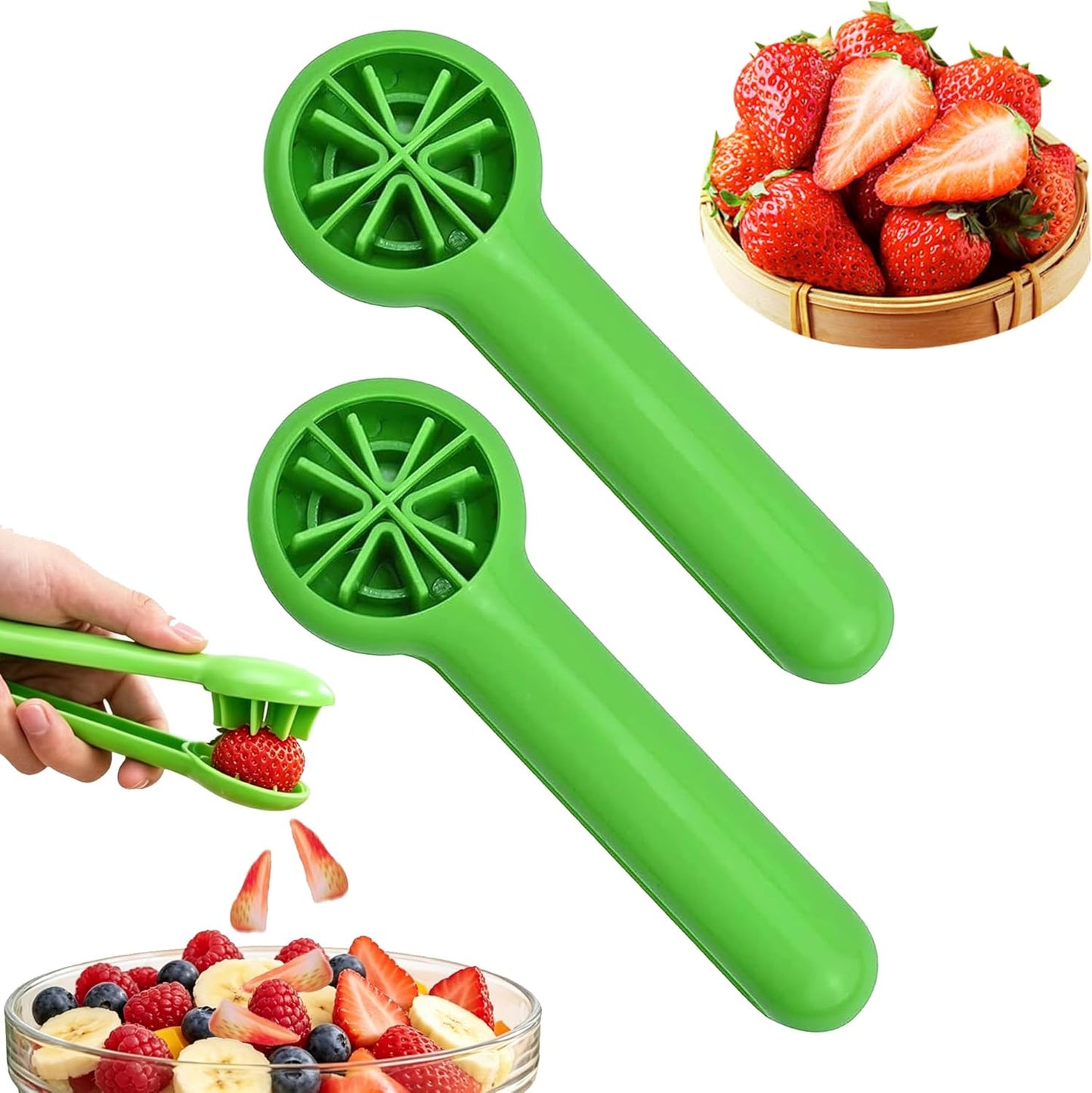 Grape Cutter Tool, 2026 New Grape Tomato Cherry Strawberry Slicer Tools Into 4 Pieces for Vegetable Fruit Salad, Quarter Fruit Slicer Kitchen Gadget (1 pcs)