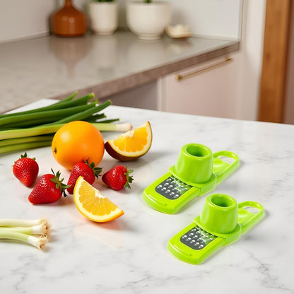 2Pcs Green Multifunction Ginger Grater Tool Mini Grater Nutmeg Grinder Garlic, Kitchen Manual Fruit Vegetable Nuts Chopper Grinder Garlic Presses Kitchen Utensils and Gadgets