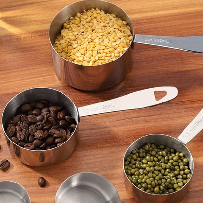 Joyhill Stainless Steel Measuring Cups and Spoons Set of 10 Piece, Nesting Metal Measuring Cups Set with Soft Touch Silicone Handles for Dry and Liquid Ingredients, Cooking & Baking (Colorful)