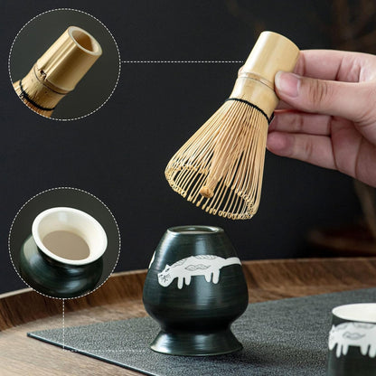 Matcha Whisk Set, Cute Strawberry Matcha Bowl Set with 2 Cups, Bamboo Whisk, Scoop & Holder, Matcha Kit Gift for Tea Lovers and Tea Ceremony, Birthday, Anniversary