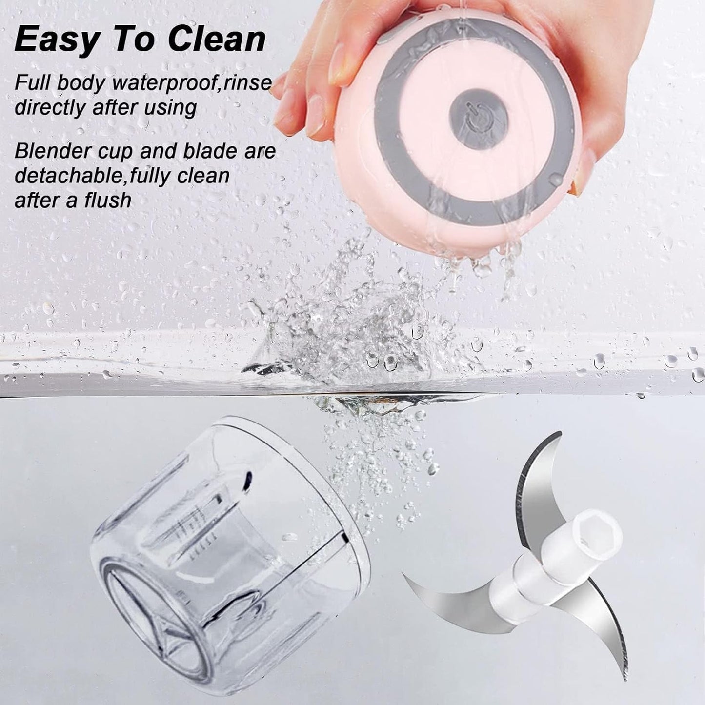 Electric Mini Garlic Chopper, 100ML Food Chopper Garlic Mincer USB, Portable Small Food Processor for Vegetables