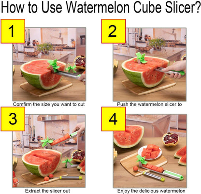 Watermelon Windmill Cutter Slicer, YIDADA Stainless Steel Shape Fruit Tools Quickly Cut Tool Kitchen Gadgets with Melon Scoop