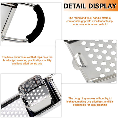Premium Grade Stainless Steel Spaetzle Maker, Spider Strainer Skimmer Spoon Pasta Strainer, Homemade Traditional Egg Noodle Dumpling Making Tool Set