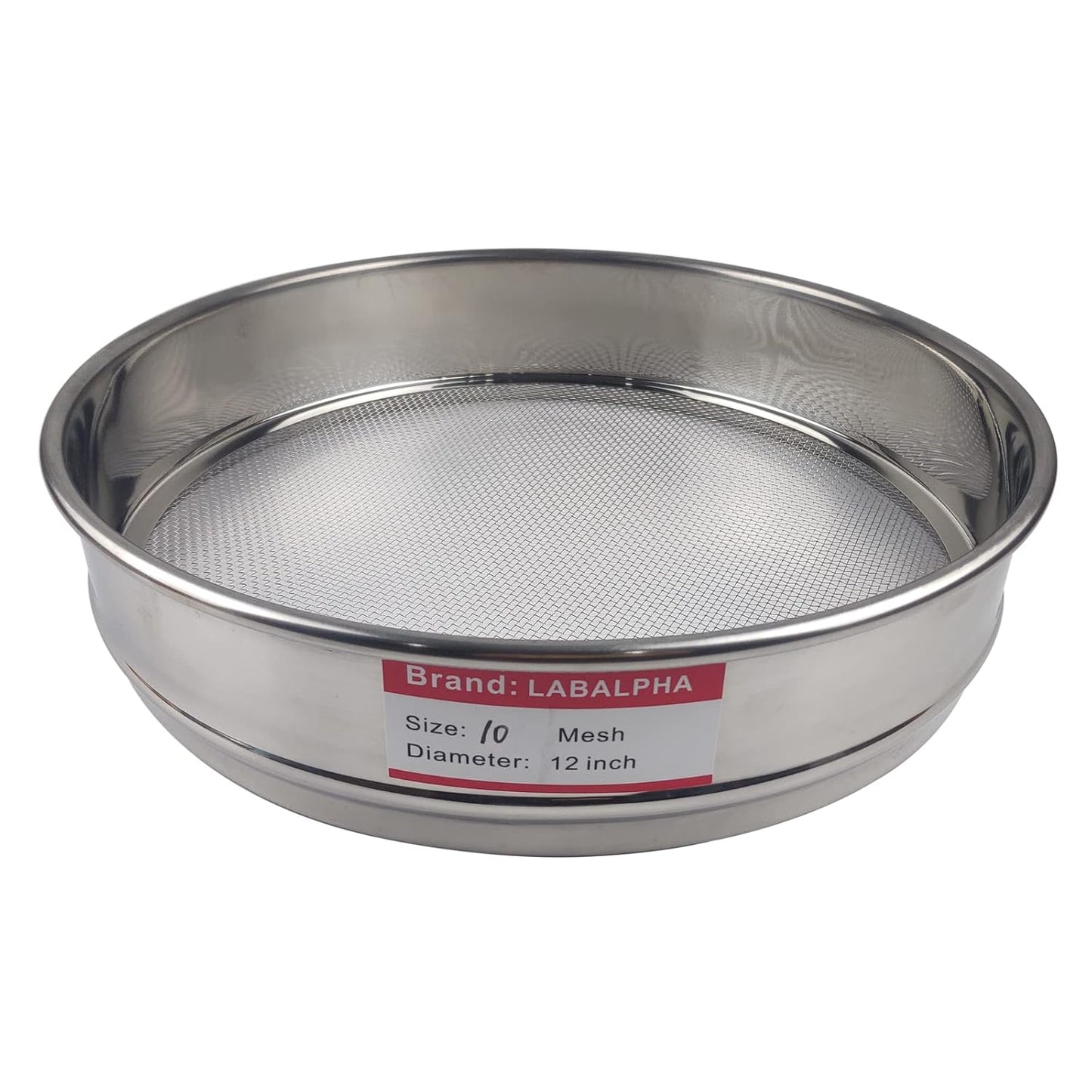 LABALPHA 35 Mesh Lab Sieves, 35 Mesh Test Sieve, 12'' Diameter, 304 Stainless Steel Wire Cloth (0.5mm)