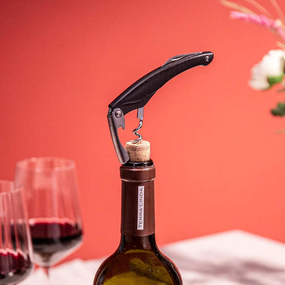 Vacu Vin Winged Corkscrew – Classic Two-Arm Wine Opener with Built-In Bottle Opener – Easy Cork Removal – Durable, Ergonomic Wine Bottle Opener – Ideal for Home, Kitchen & Bar Use