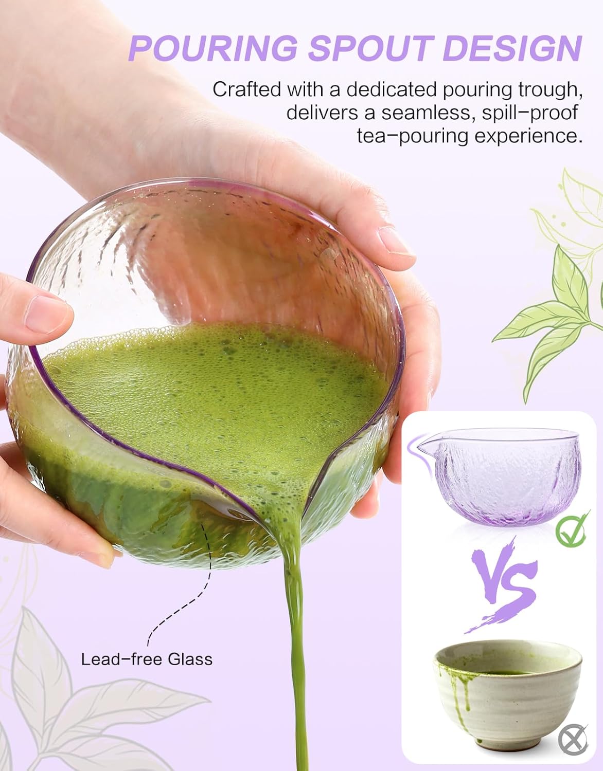 Matcha Whisk Set, 7 Pcs, Matcha Kit Includes Matcha Bowl, Matcha Whisk and Holder, Bamboo Scoop, Spoon, Sifter and Tea Towel, Matcha Set, Gift for Matcha Lovers & Beginners (Pink)