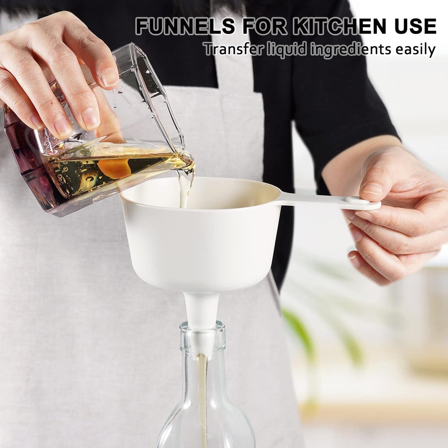 19 Pieces Measuring Cups and Spoons set, Includes 10 Stackable Measuring Cup with Lid and 9 Magnetic Measuring Spoons, Tablespoon for Liquid and Dry, BPA Free, Dishwasher Safe (Black)