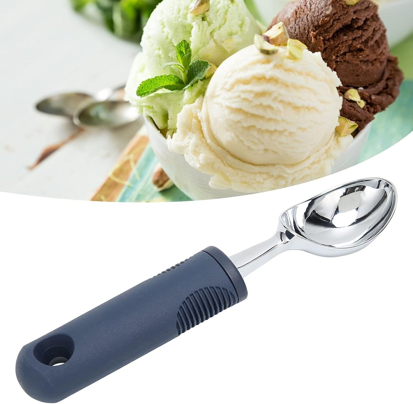 Ice Cream Spoon Zinc Alloy Ice Cream Scoop Watermelon Digger Melon Baller for Kitchen