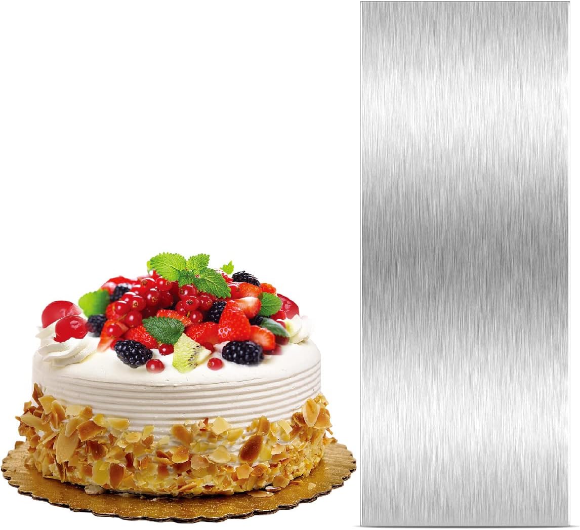 8.6 Inch Stainless Steel Cake Scraper Metal Scraper for Cake Smoother Leveler Scraper Cake Decorating Comb Cake Cutter for Mousse Butter Cream