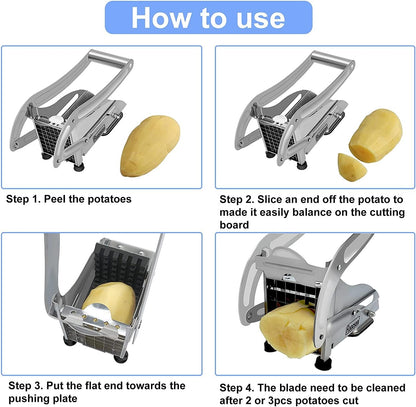 Simpli-Magic French Fry Cutter, Premium Upgraded Stainless Steel