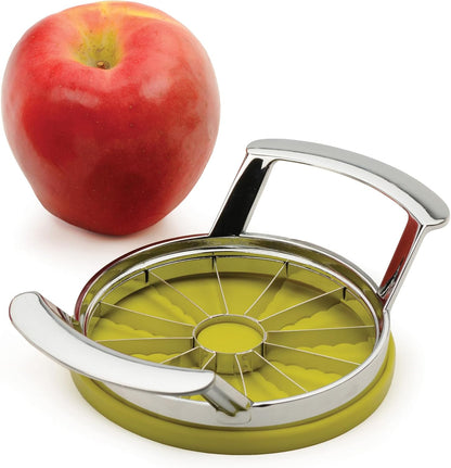 RSVP International Kitchen Tool Collection Core and Slice Apples, Jumbo Slicer, 7.32x4.92", Stainless Steel with Lid