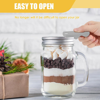 2PC Mason Jar Opener Set, Multifunctional Lid Opener for Regular & Wide - Mouth Canning Jars, Effortless Twist Tool for Tight Lids, Ideal for Kitchen, RV & Camping, Durable & Easy to Use (Black)