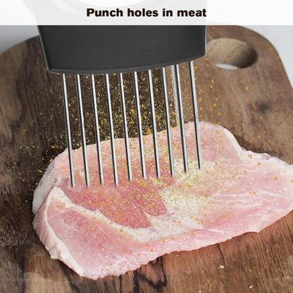 Stainless Steel Onion Holder, 2025 New Vegetable Holder for Slicing, Multifunctional for Fruits and Vegetables, Tool for Meat, Lemon, Onion, Potato, Tomato (2PCS)