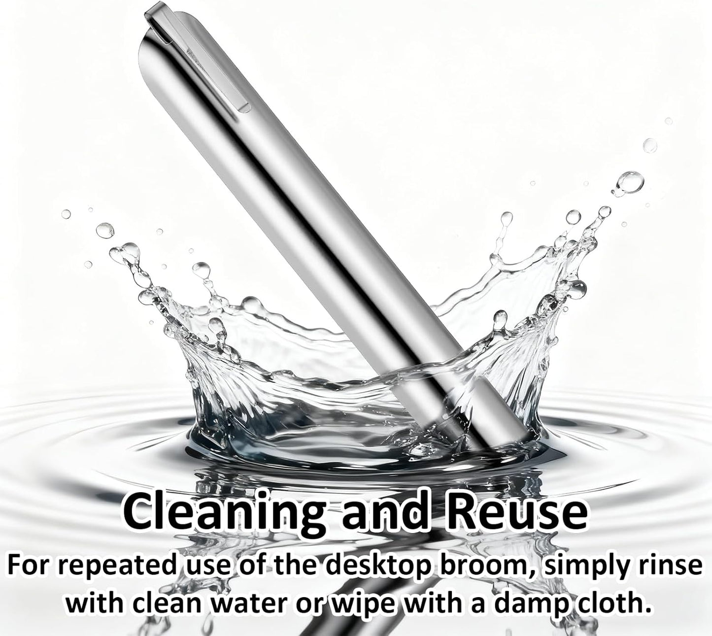 Table Crumb Sweeper Kitchen Scraper Crumb Sweeper Stainless Steel Bench Scraper for Bread Table Crumbs Cleaner with Pocket Clip, Quickly Clean Up Tables for Restaurants Home Tables(Silver)