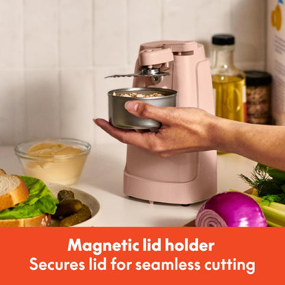 bella Electric Can Opener and Knife Sharpener, Removable Cutting Lever, Cord Storage, Stainless Steel Blade, Sage