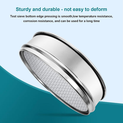 304 Stainless Steel Lab Sieve Screen Mesh, 100 Mesh (0.15mm) Aperture Test Sieve, 12Inch(30cm) Diameter Economy Standard Analysis Sample Test Sieves for Industrial Laboratory Homes - Colors A