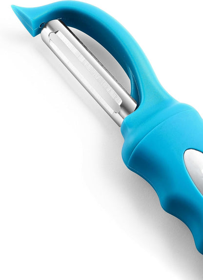Spring Chef Premium Swivel Vegetable Peeler, Soft Grip Handle and Ultra Sharp Stainless Steel Blades - Perfect Kitchen Peeler For Veggie, Fruit, Potato, Carrot, Apple - Pink Lemonade