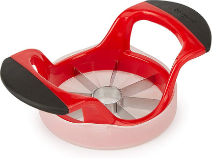GoodCook Touch Apple Wedger with Stainless Steel Cutting Edges and Protective Cover, Red