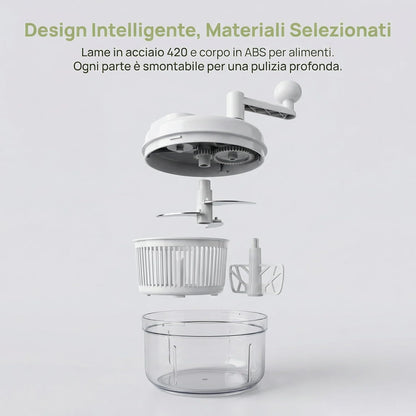 Manual Food Chopper - Vegetable Manual Quick Chopper, Easy-Clean Food Dicer, Suitable for Vegetables, Meat, Fruit, Nuts, Herbs, Onions, Salsa, and More - Multi-Function Manual Food Processor