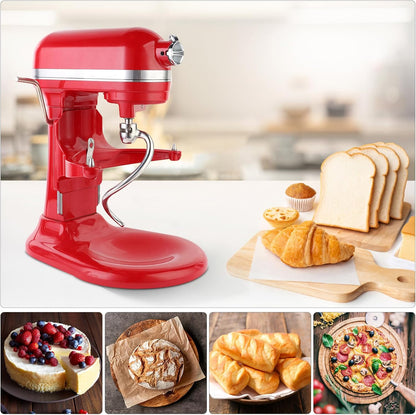 Stainless Steel 3 Piece kit Attachments，Dough Hook 6 Wire Whisk Flat Beater Compatible with KitchenAid 5 Plus -6QT Mixer，Bowl Lift Stand Mixer Accessory，Rust Resistant，Dishwasher Safe