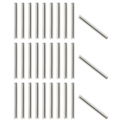 PATIKIL Slotted Spring Pin, 50 Pcs 1/8" x 3/4" (3.2mm x 20mm) 304 Stainless Steel Split Roll Pins Spring Dowel for Home Improvement Automotive Machine Repair, Silver - Colors B