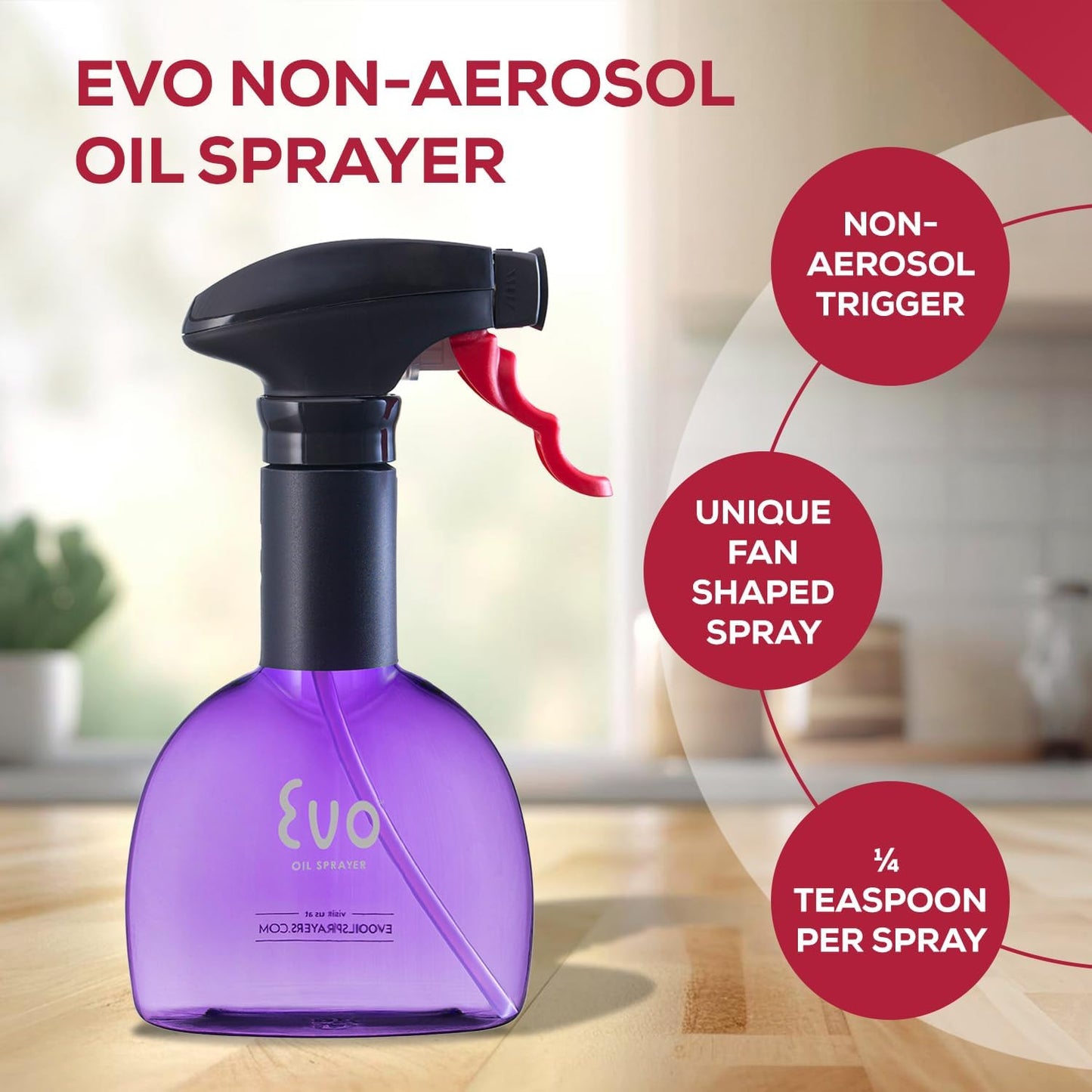 Evo Oil Sprayer Minis, Non-Aerosol for Olive, Cooking Oils, and Vinegars, 8-Ounce Capacity, 1 Each Yellow and Green