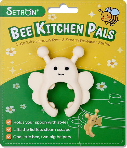 Bow Spoon Holder Cute Spoon Rest for Stove Top, Steam Releaser & Lid Lifter – Heat Resistant Silicone Cooking Gadget, Cute Kitchen Accessories, Gift for Home Cooks