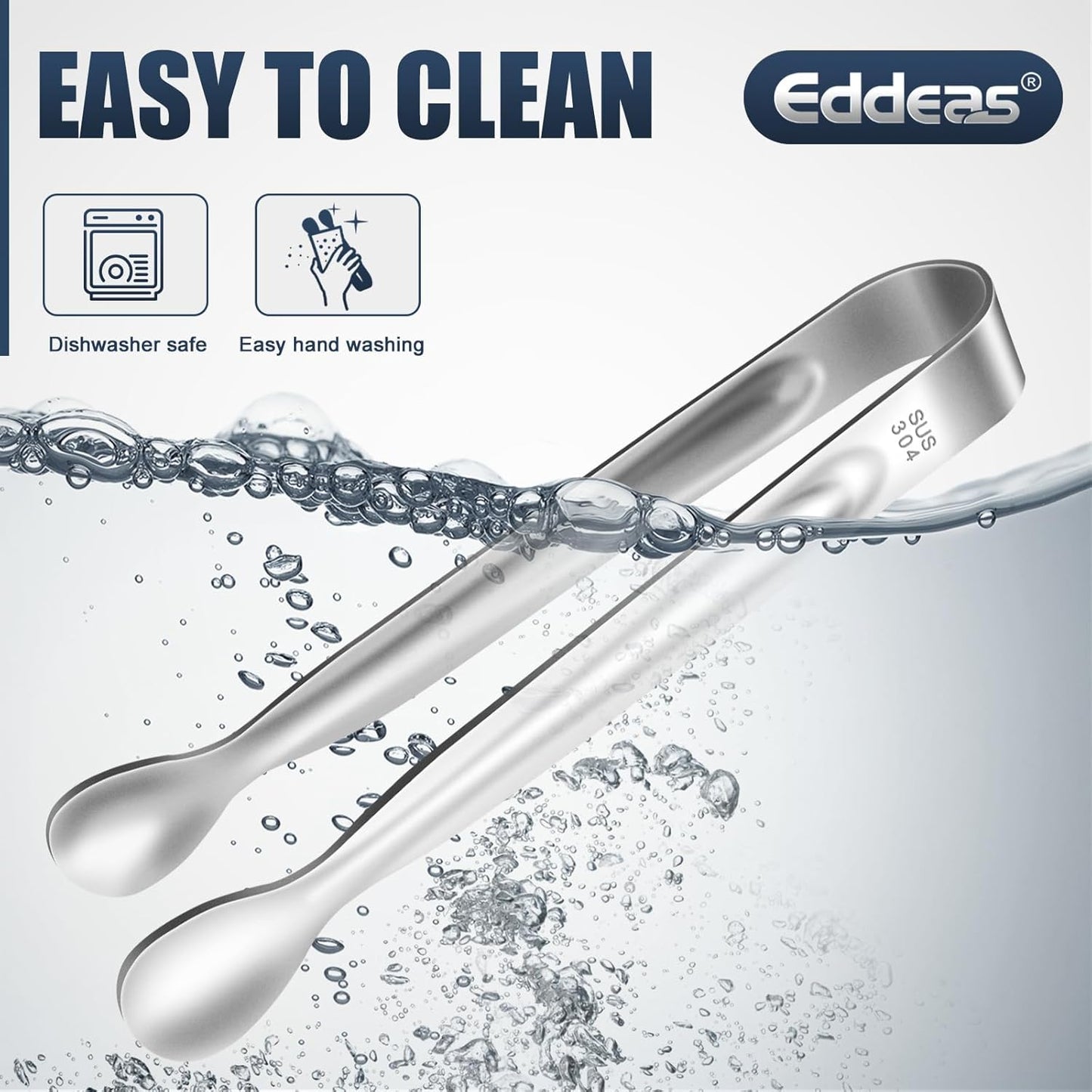 Tongs For Cooking - Heat Resistant 600 Degrees Stainless Steel Kitchen Tong,Heavy Duty Metal Locking Tongs - Perfect for Food,Salad and BBQ set of 3 (7",9" and 12") Dishwasher