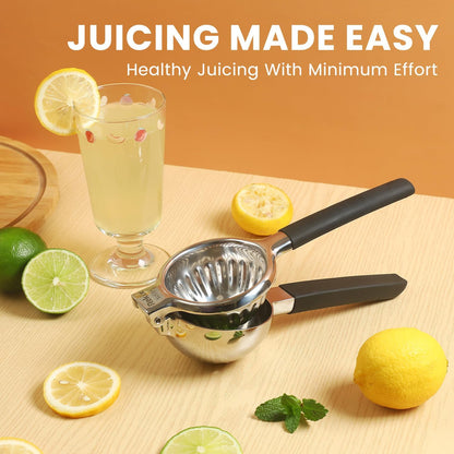 Rekix Lemon Squeezer, Max Extraction Hand Press Lemon Juicer, Heavy Duty Manual Orange Juicer, Sturdy Metal Lime Squeezer, Durable Handheld Citrus Fruit Squeezer for Kitchen Bar, Exprimidor De Limones